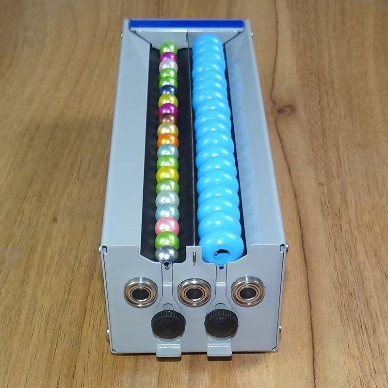 Dual-channel electric beading machine with automatic length adjustmenthousehold artifact