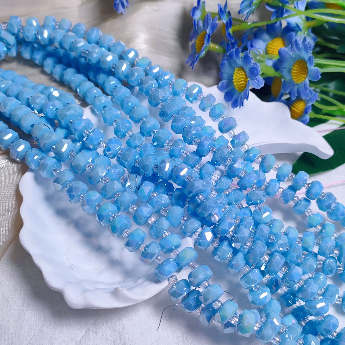 8mm K9 crystal glass wheel beads 79pcsper strand for DIY bracelet & necklace & keychainaccessories