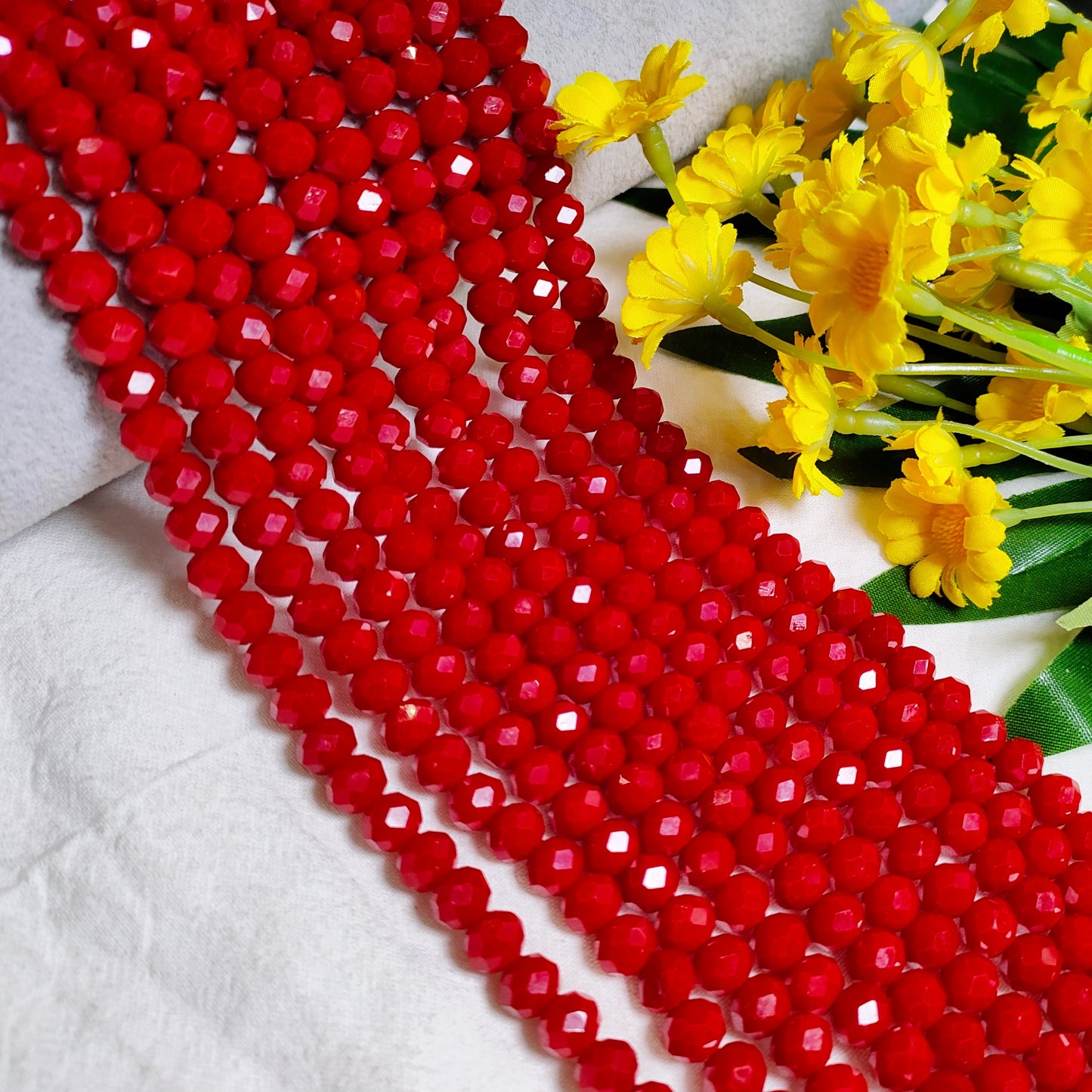 8mm K9 crystal glass flat beads 60pcs perstrand for DIY bracelet & necklace & keychain accessories