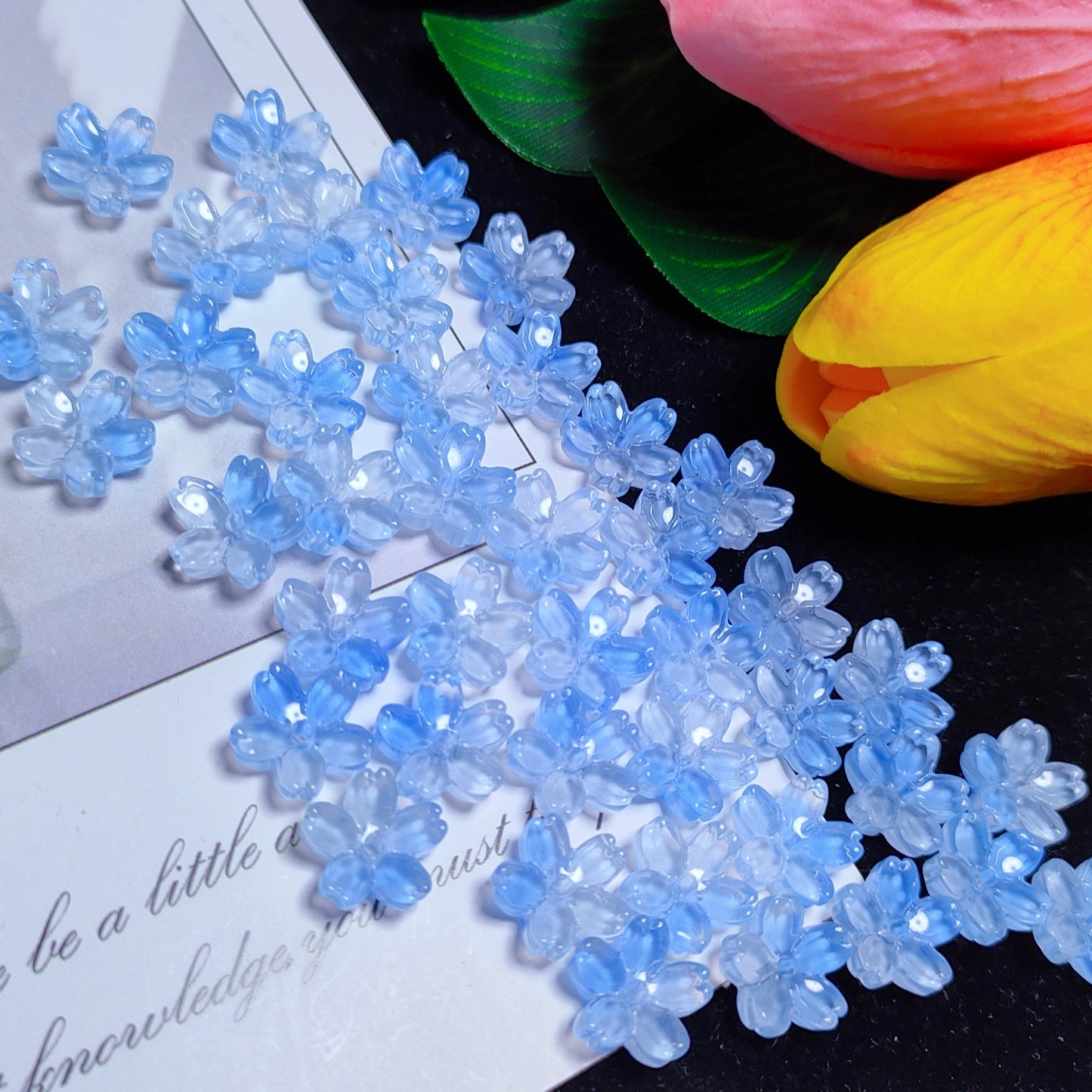 10mm K9 cerystal glass cherry flower &50pcsper bag for DIY braclelet& keychain&hair pin &car hanger material