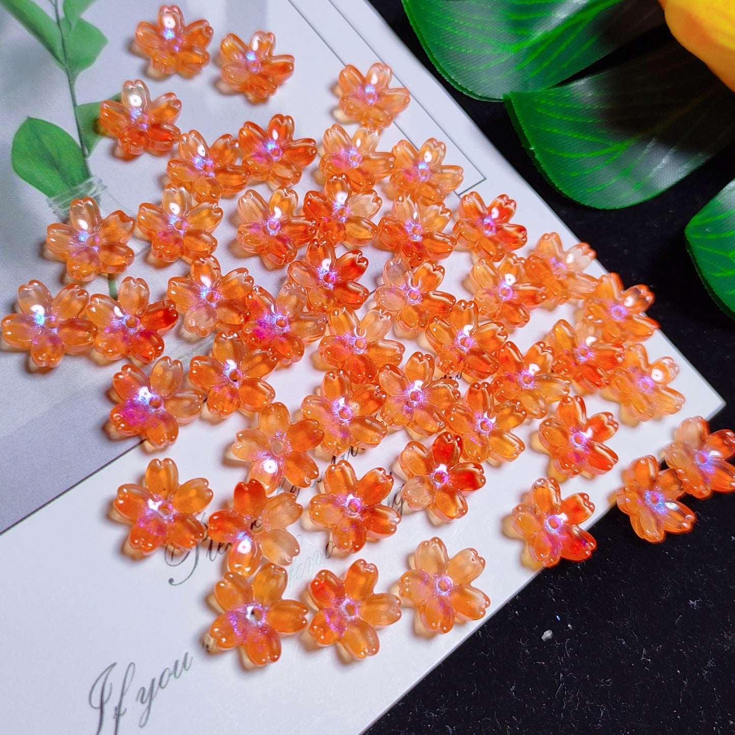 10mm K9 cerystal glass cherry flower &50pcsper bag for DIY braclelet& keychain&hair pin &car hanger material