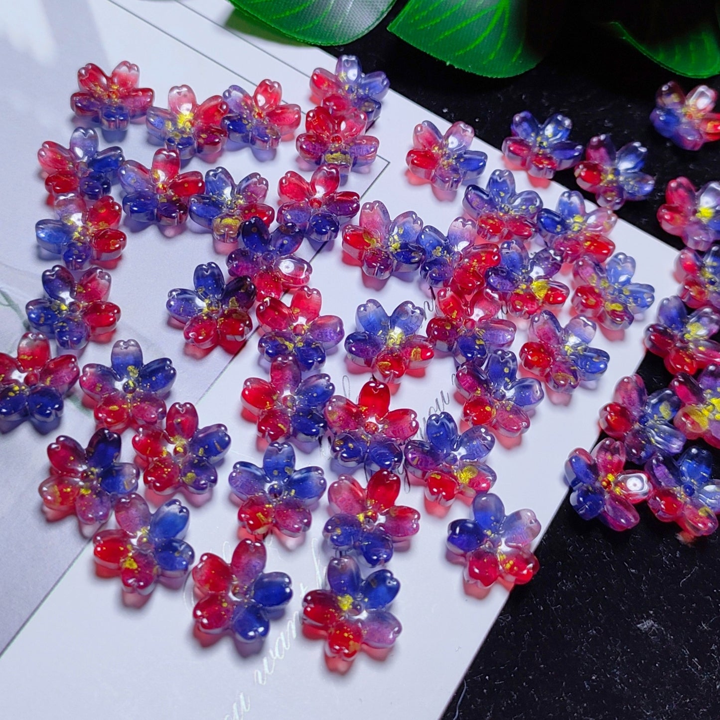 10mm K9 cerystal glass cherry flower &50pcsper bag for DIY braclelet& keychain&hair pin &car hanger material