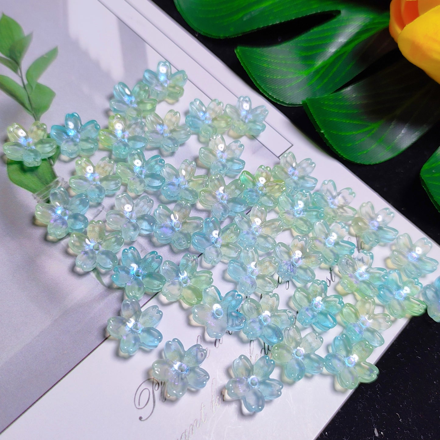 10mm K9 cerystal glass cherry flower &50pcsper bag for DIY braclelet& keychain&hair pin &car hanger material