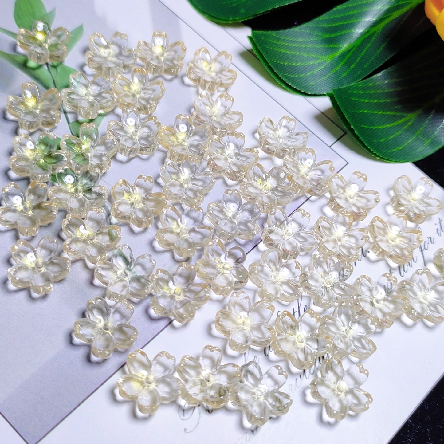 10mm K9 cerystal glass cherry flower &50pcsper bag for DIY braclelet& keychain&hair pin &car hanger material
