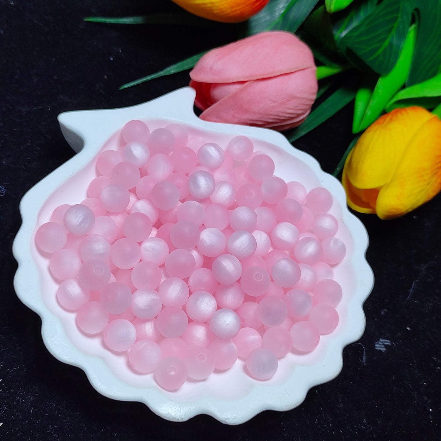 8mm&10mm brushed matt frosted cats eyeround resin beads 50pcs per bag for DIYbracelet&keychain&car hanger material