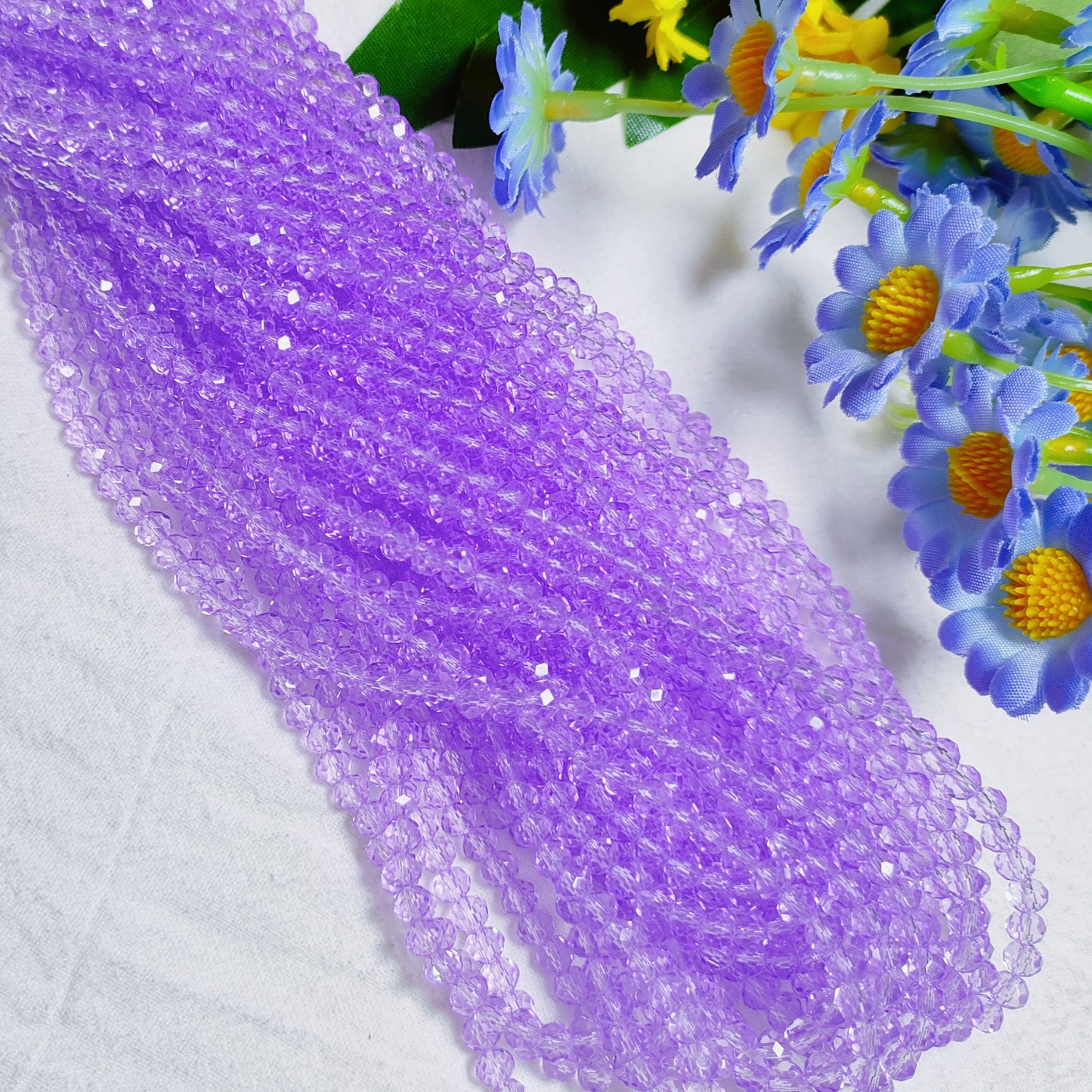 4mm K9 crystal glass flat beads 110pcs perstrand for DIY bracelet & necklace & keychain accessories