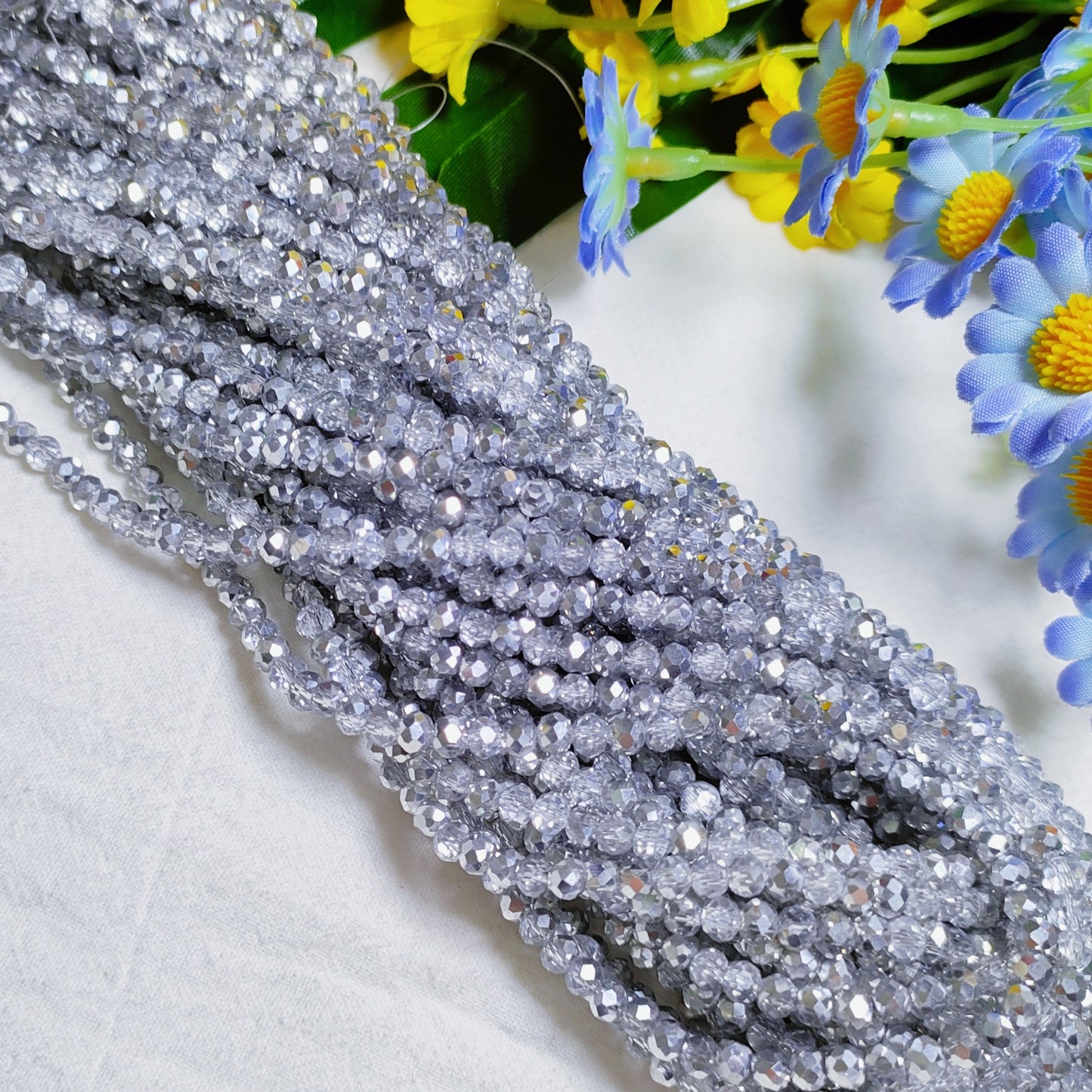 4mm K9 crystal glass flat beads 110pcs perstrand for DIY bracelet & necklace & keychain accessories