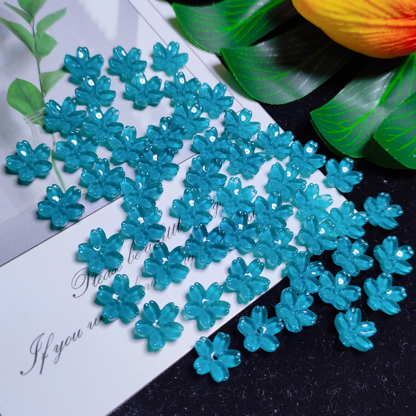 10mm K9 cerystal glass cherry flower &50pcsper bag for DIY braclelet& keychain&hair pin &car hanger material