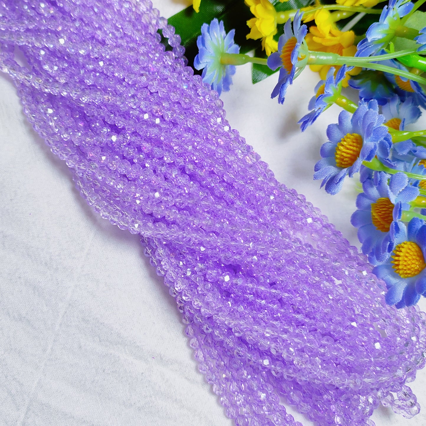 4mm K9 crystal glass flat beads 110pcs perstrand for DIY bracelet & necklace & keychain accessories