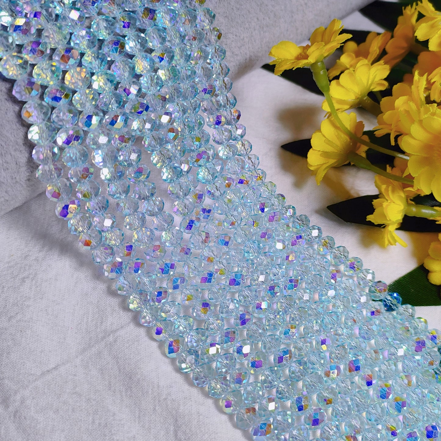 6mm K9 crystal glass flat beads 80pcs perstrand for DIY bracelet & necklace & keychain accessories