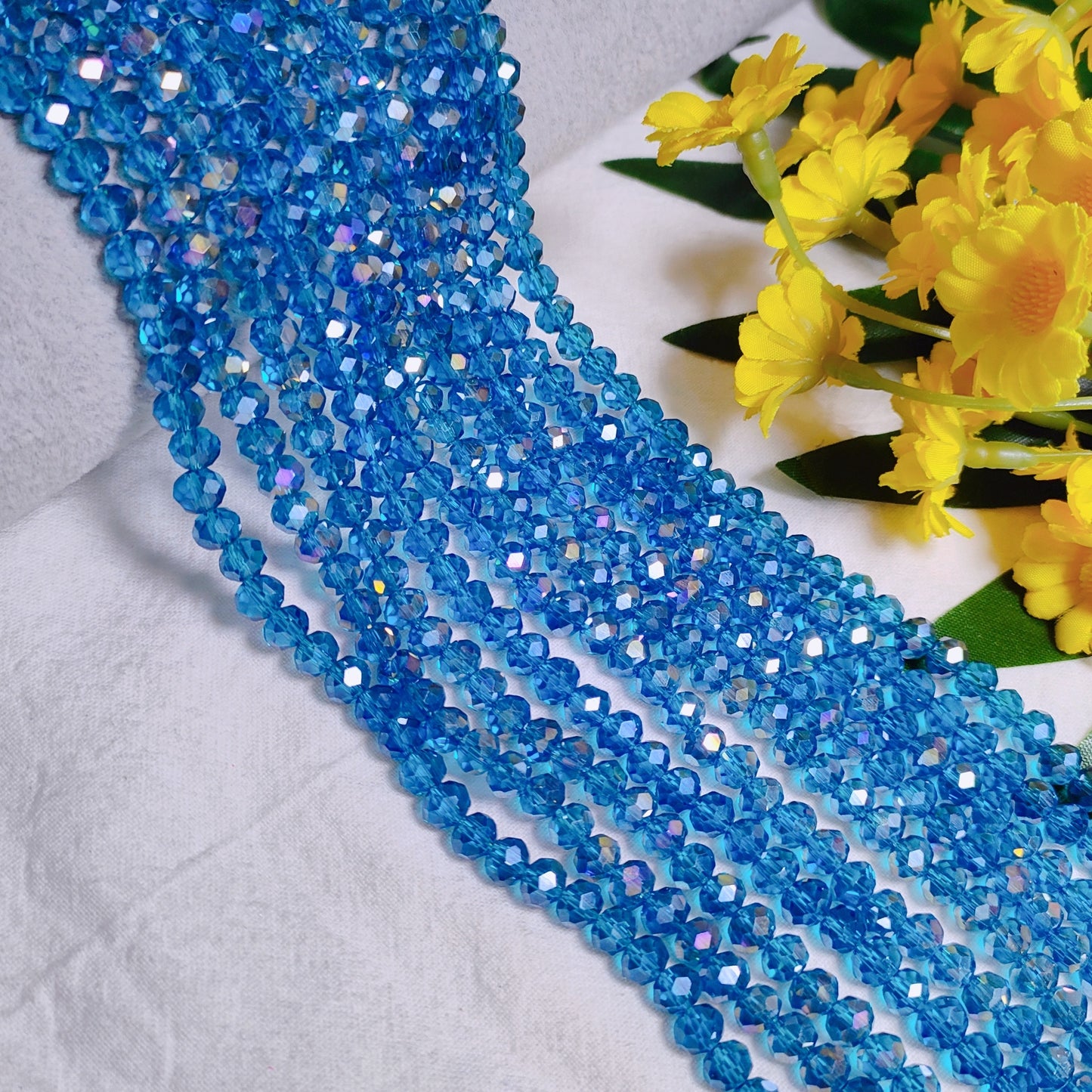 6mm K9 crystal glass flat beads 80pcs perstrand for DIY bracelet & necklace & keychain accessories