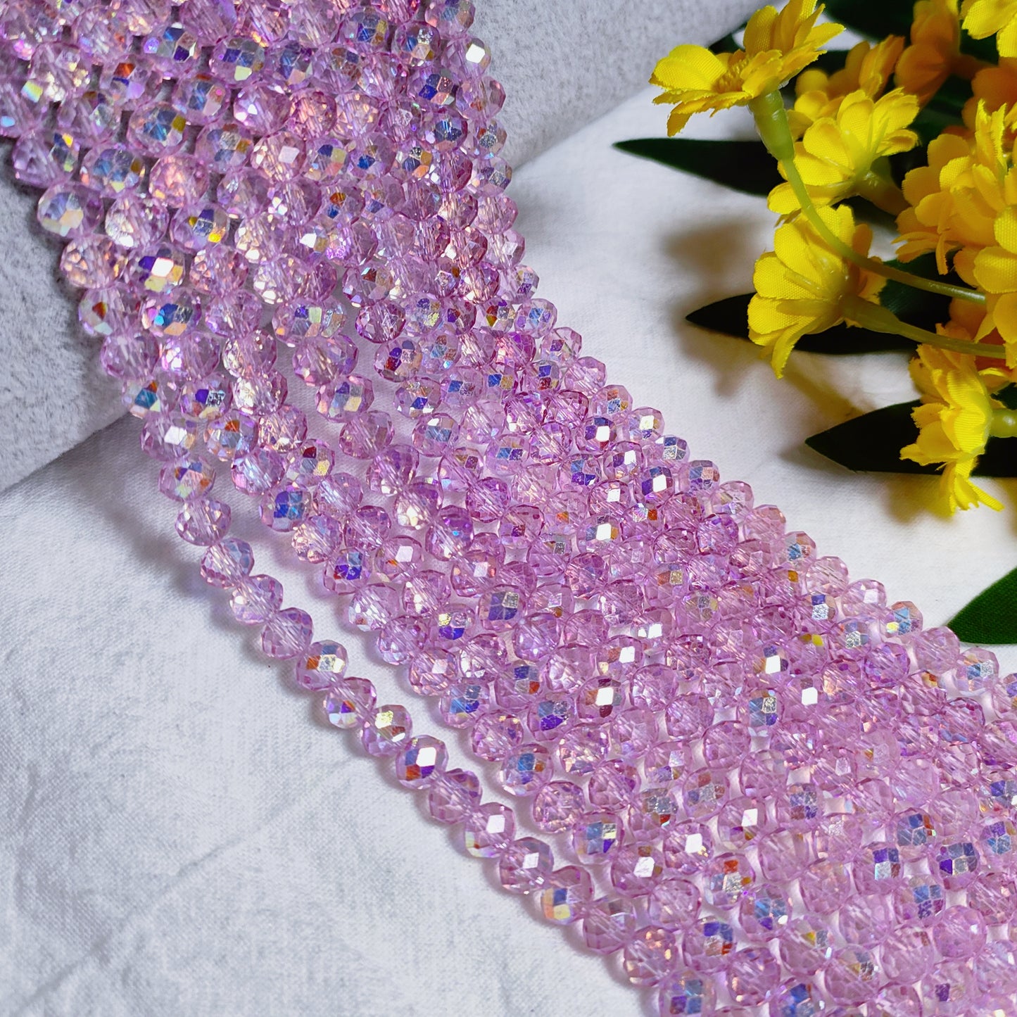 6mm K9 crystal glass flat beads 80pcs perstrand for DIY bracelet & necklace & keychain accessories