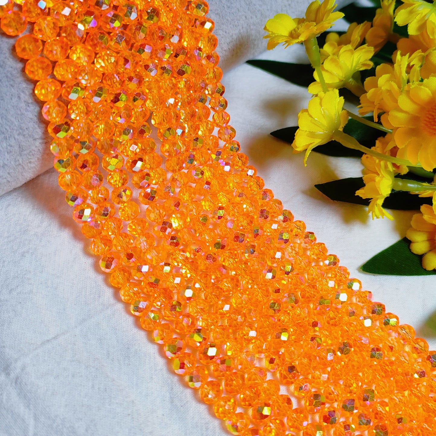 6mm K9 crystal glass flat beads 80pcs perstrand for DIY bracelet & necklace & keychain accessories