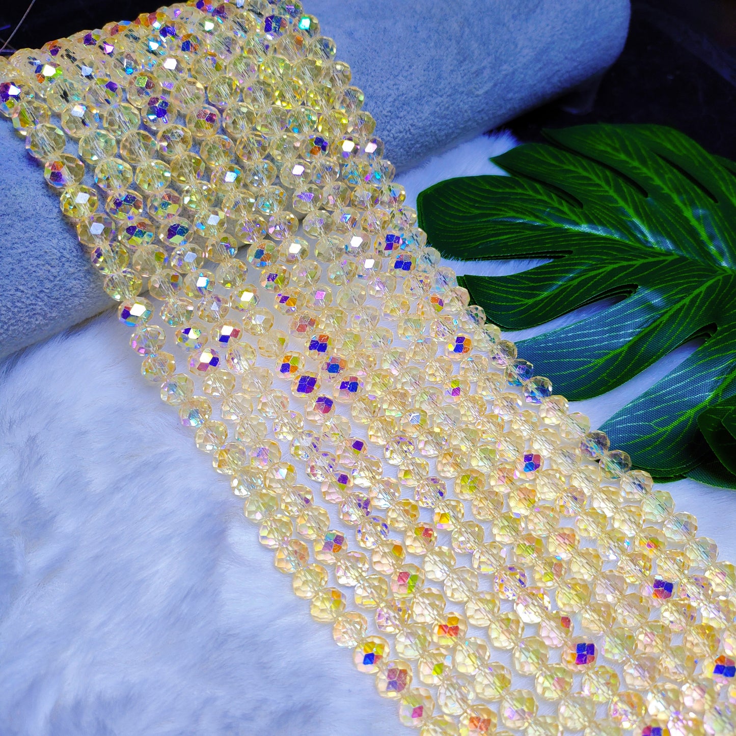 8mm K9 crystal glass flat beads 60pcs perstrand for DIY bracelet & necklace & keychain accessories