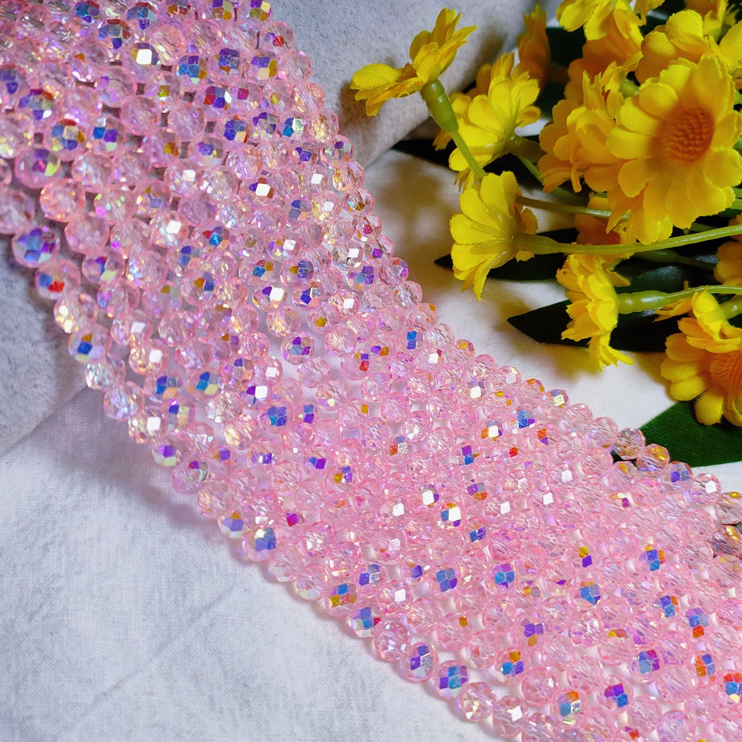 6mm K9 crystal glass flat beads 80pcs perstrand for DIY bracelet & necklace & keychain accessories