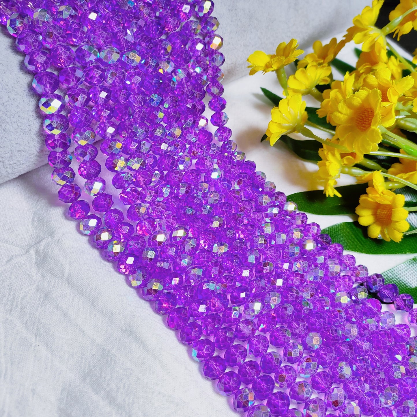 8mm K9 crystal glass flat beads 60pcs perstrand for DIY bracelet & necklace & keychain accessories