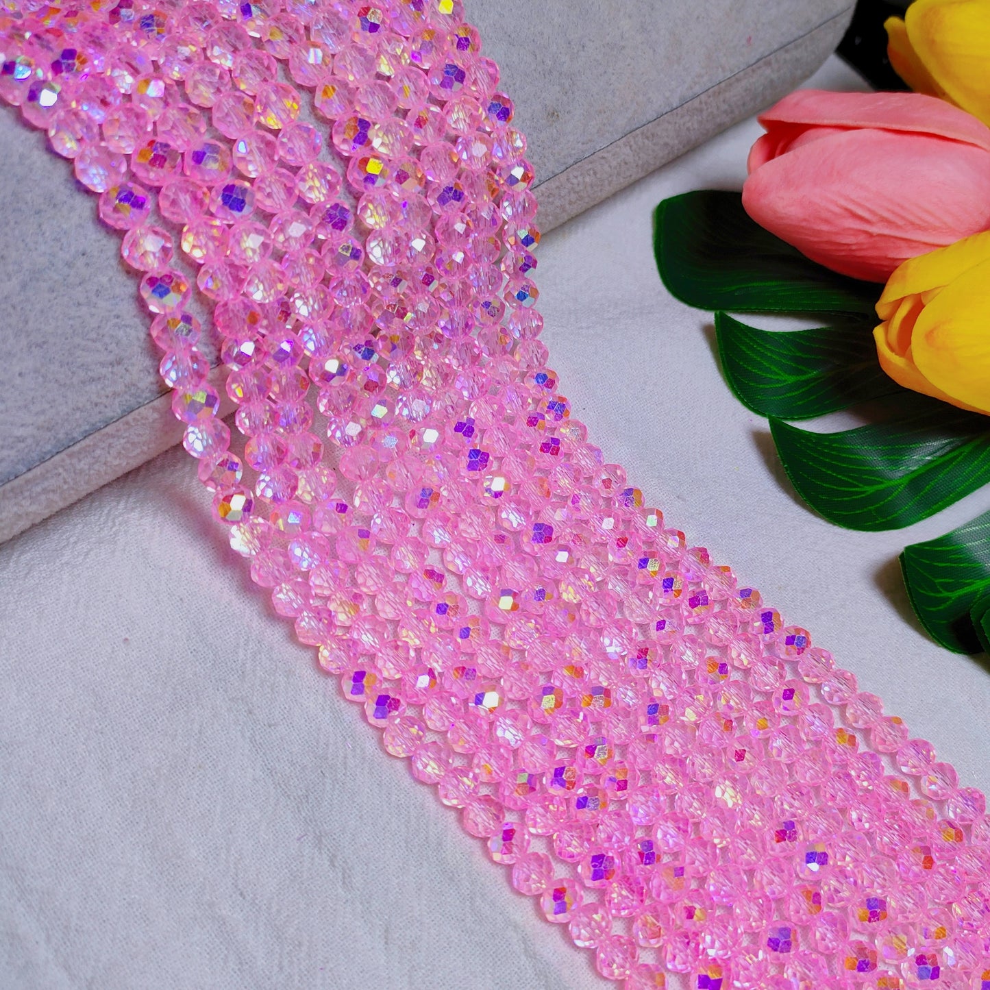 8mm K9 crystal glass flat beads 60pcs perstrand for DIY bracelet & necklace & keychain accessories