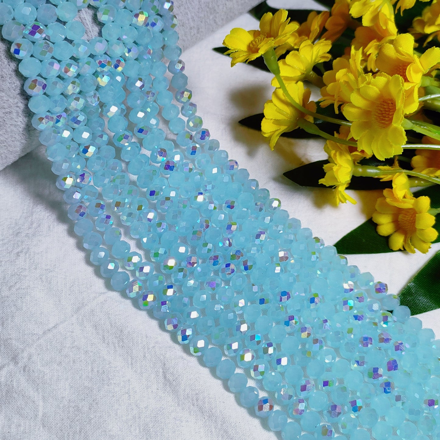 6mm K9 crystal glass flat beads 80pcs perstrand for DIY bracelet & necklace & keychain accessories