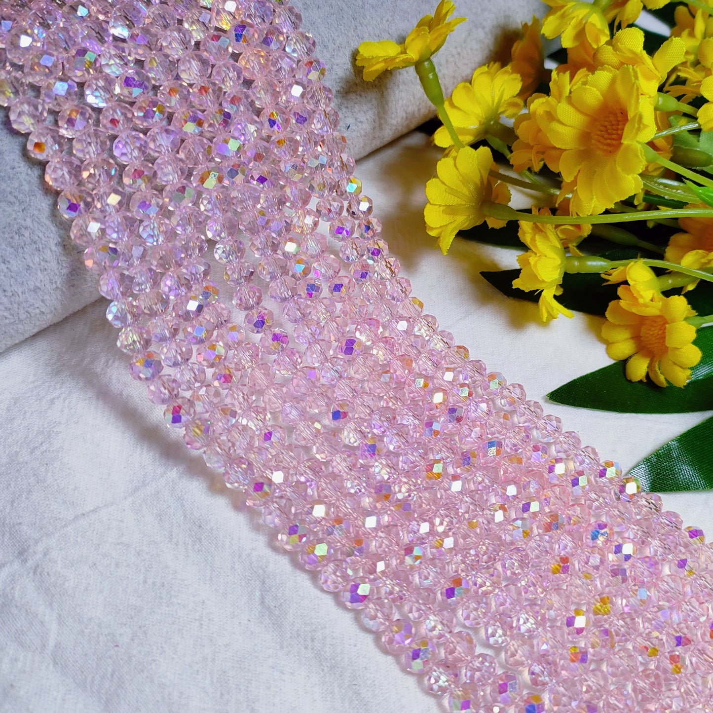 6mm K9 crystal glass flat beads 80pcs perstrand for DIY bracelet & necklace & keychain accessories