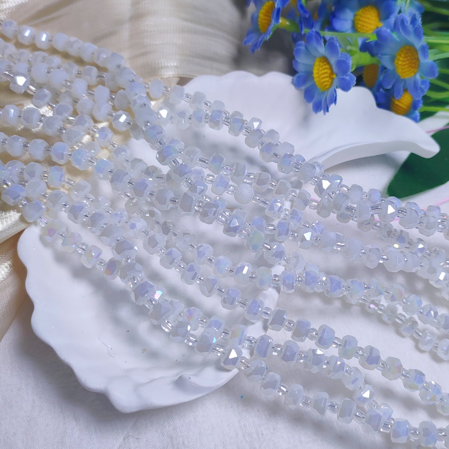6mm K9 crystal glass wheel beads 99pcsperstrand for DIY bracelet & necklace & keychainaccessories