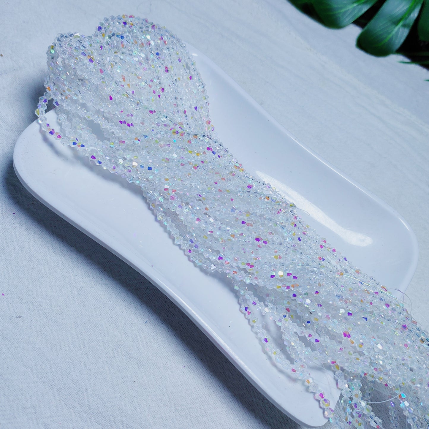 3mm K9 crystal glass bicone beads 11opcsper strand for DIY bracelet & necklace & keychainaccessories