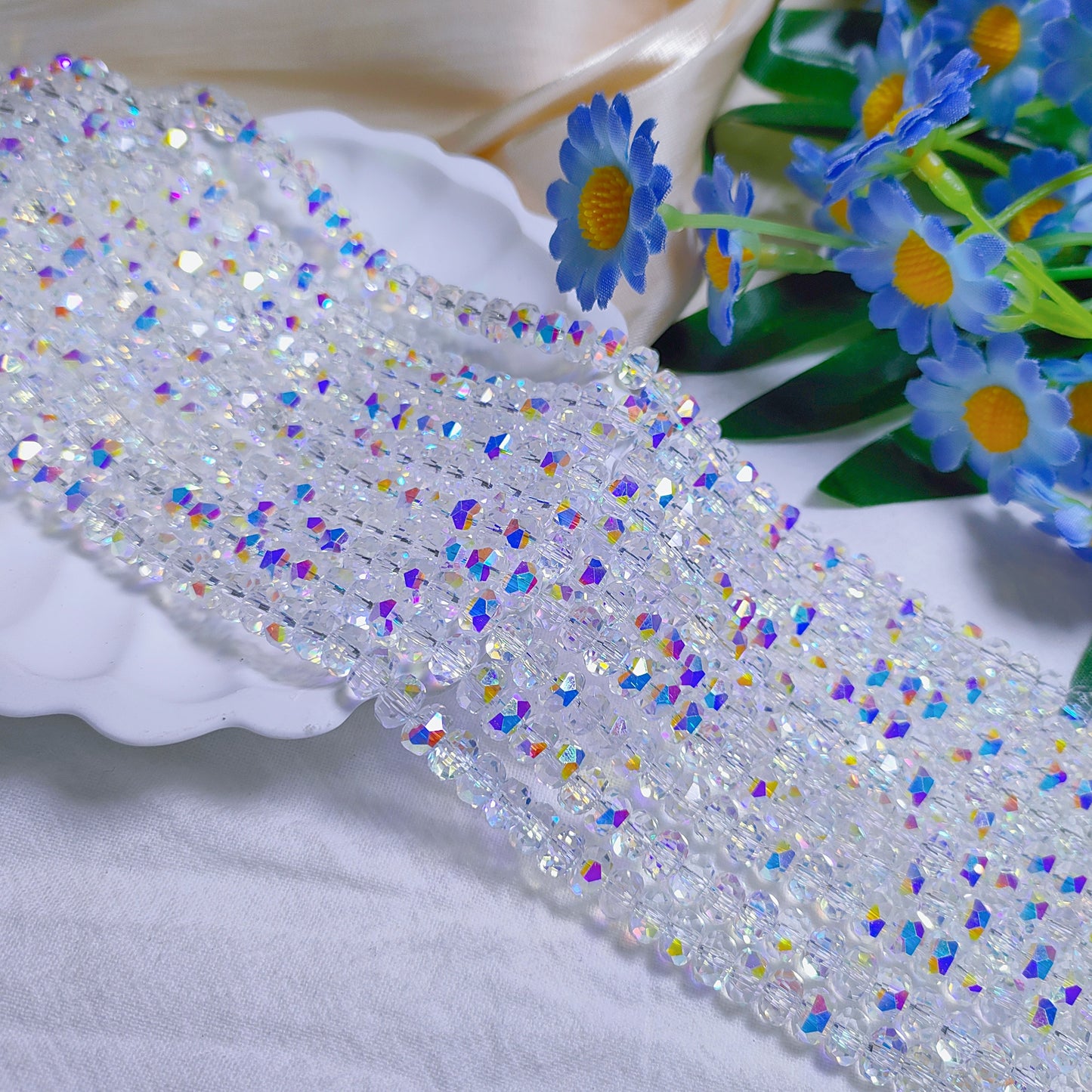 6mm K9 crystal glass wheel beads 99pcsperstrand for DIY bracelet & necklace & keychainaccessories