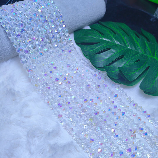 6mm K9 crystal glass flat beads 80pcs perstrand for DIY bracelet & necklace & keychain accessories