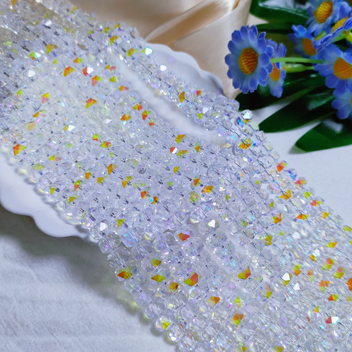 8mm K9 crystal glass wheel beads 79pcsper strand for DIY bracelet & necklace & keychainaccessories