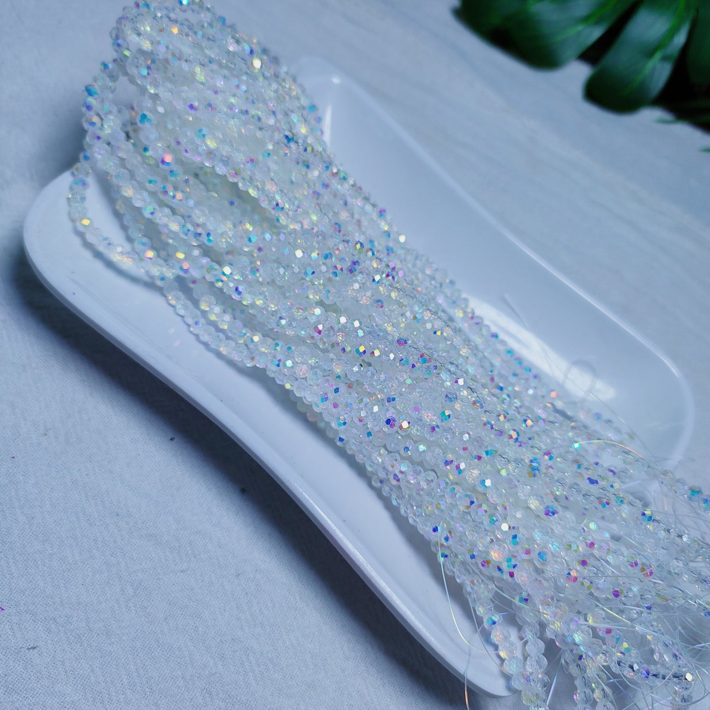 【5strands≈565pcs】3mm K9 crystal glass flat beads 113pcs perstrand for DIY bracelet & necklace & keychain accessories