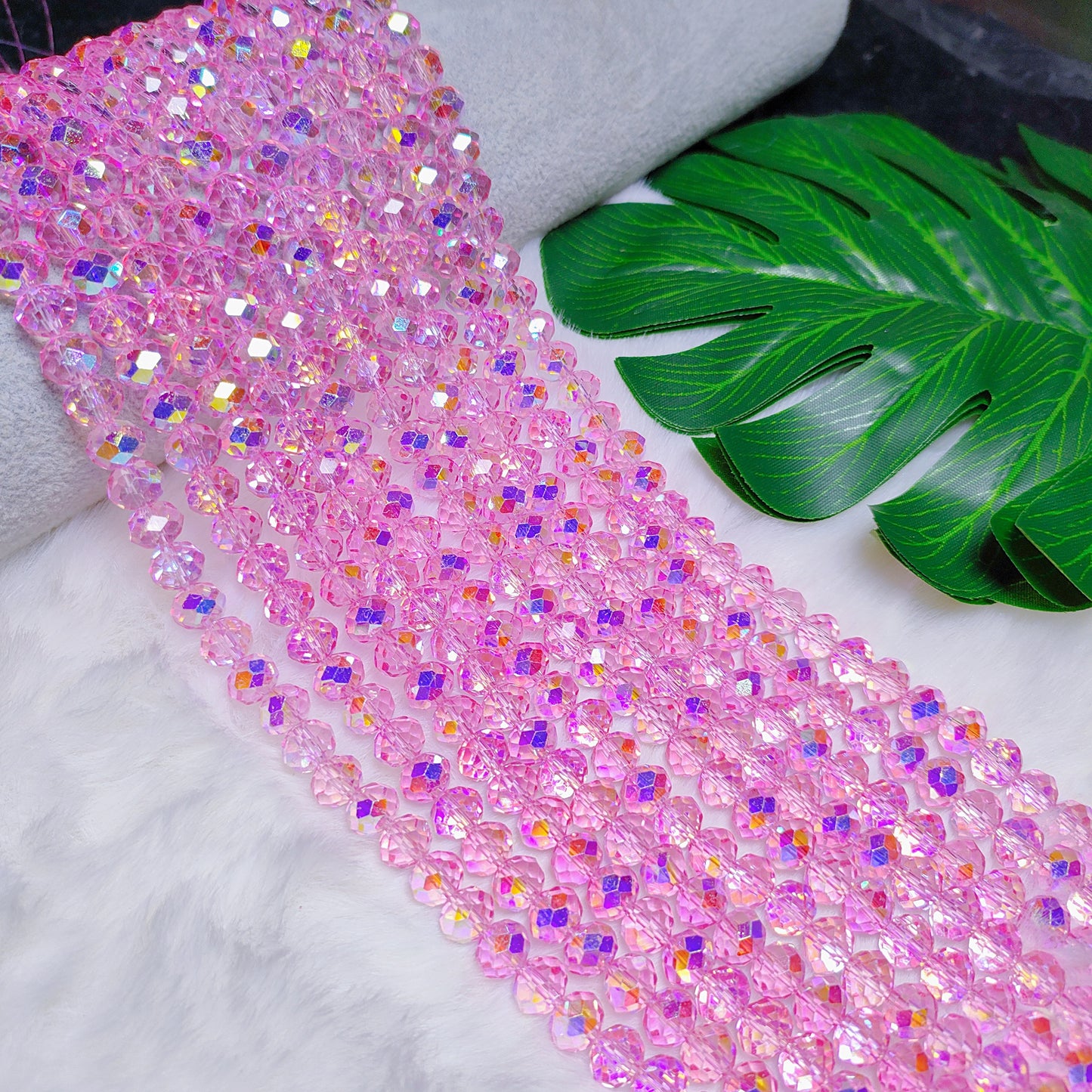 8mm K9 crystal glass flat beads 60pcs perstrand for DIY bracelet & necklace & keychain accessories