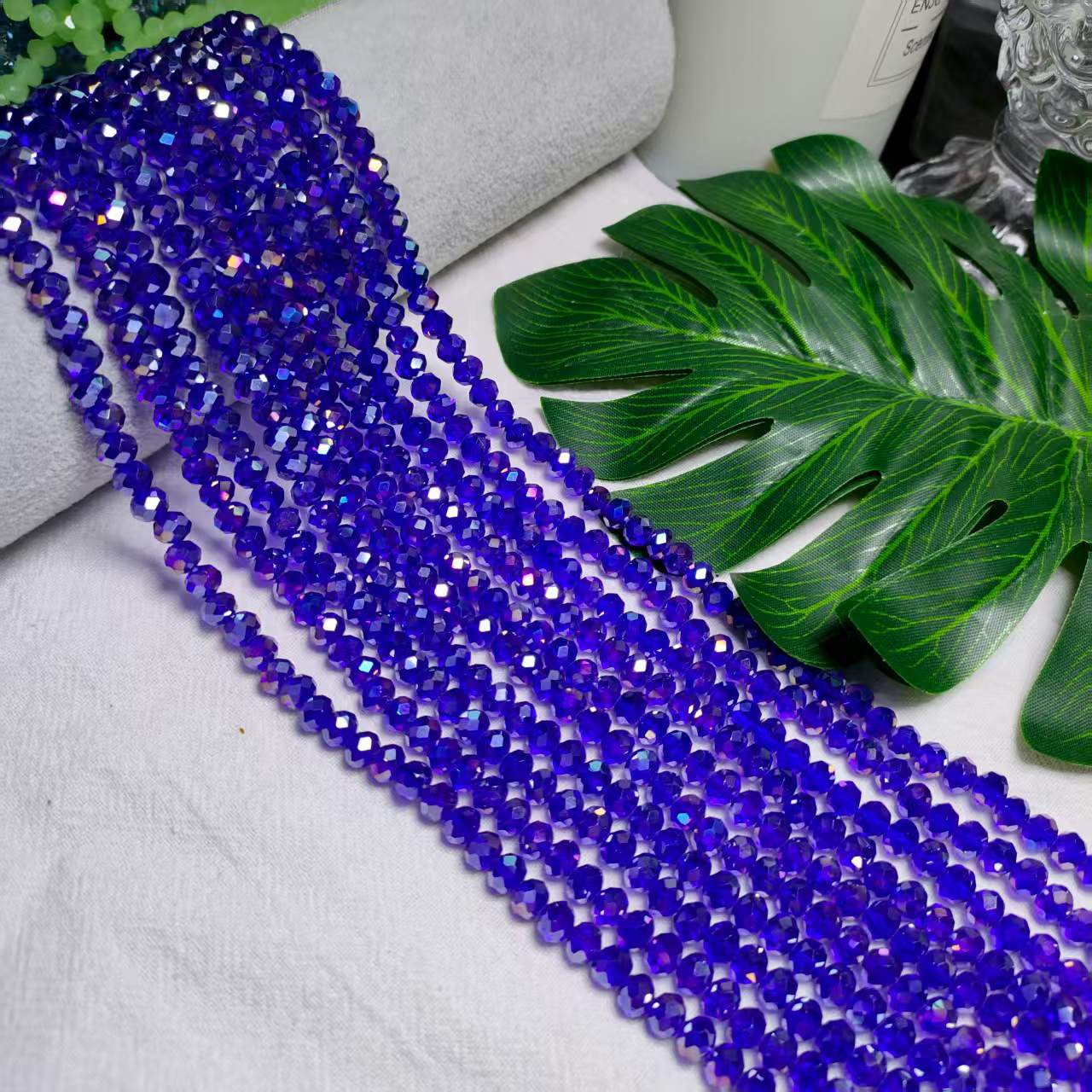 8mm K9 crystal glass flat beads 60pcs perstrand for DIY bracelet & necklace & keychain accessories