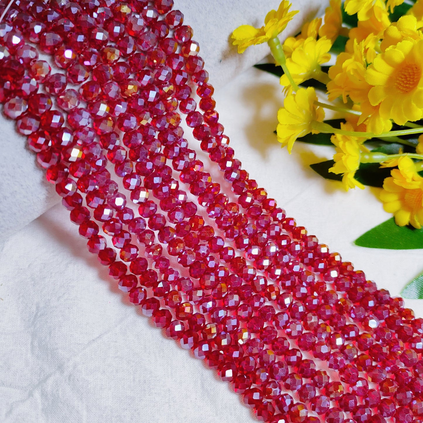 6mm K9 crystal glass flat beads 80pcs perstrand for DIY bracelet & necklace & keychain accessories