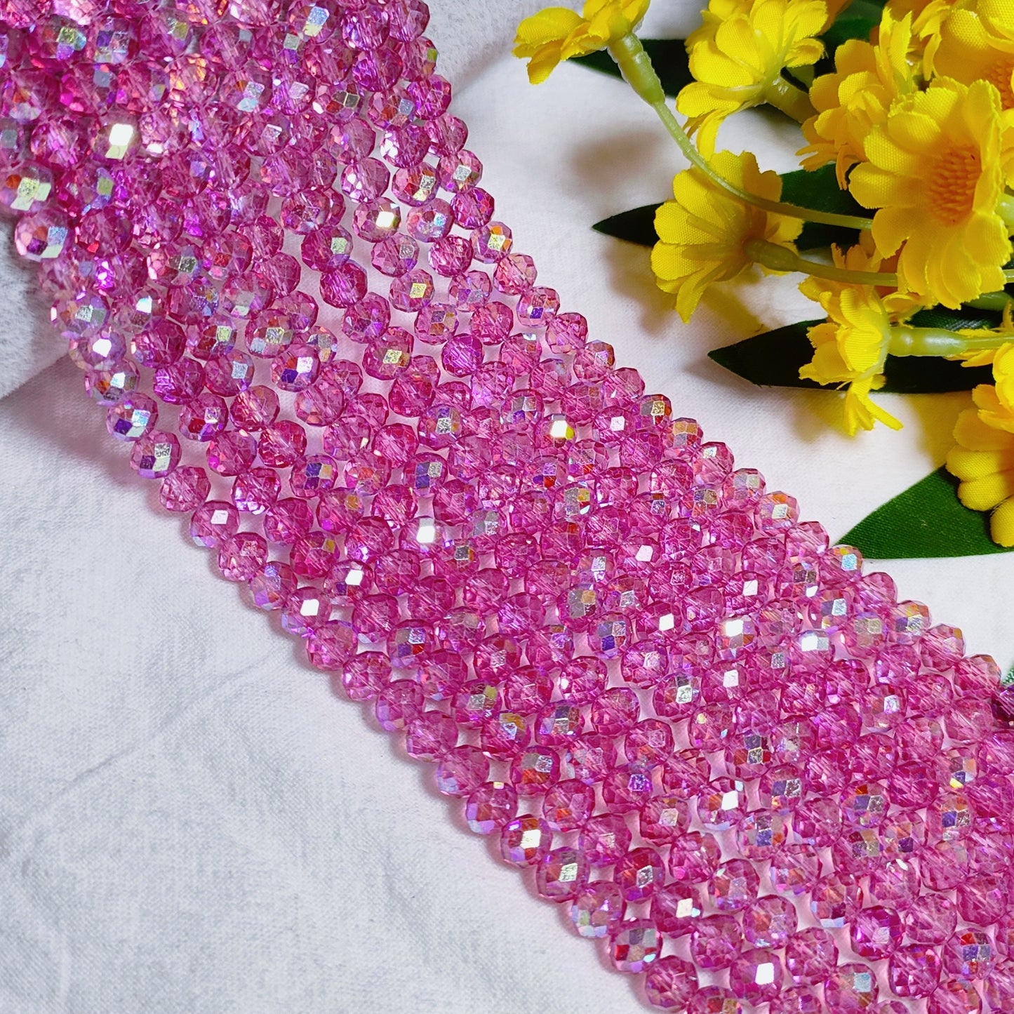 6mm K9 crystal glass flat beads 80pcs perstrand for DIY bracelet & necklace & keychain accessories