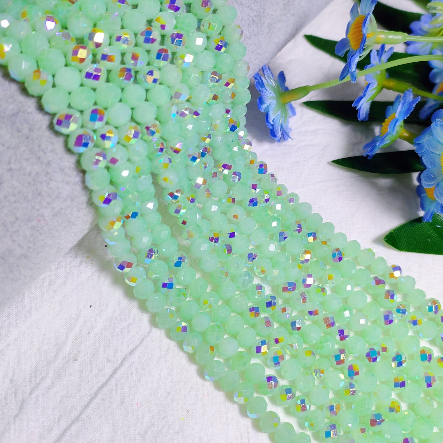 6mm K9 crystal glass flat beads 80pcs perstrand for DIY bracelet & necklace & keychain accessories