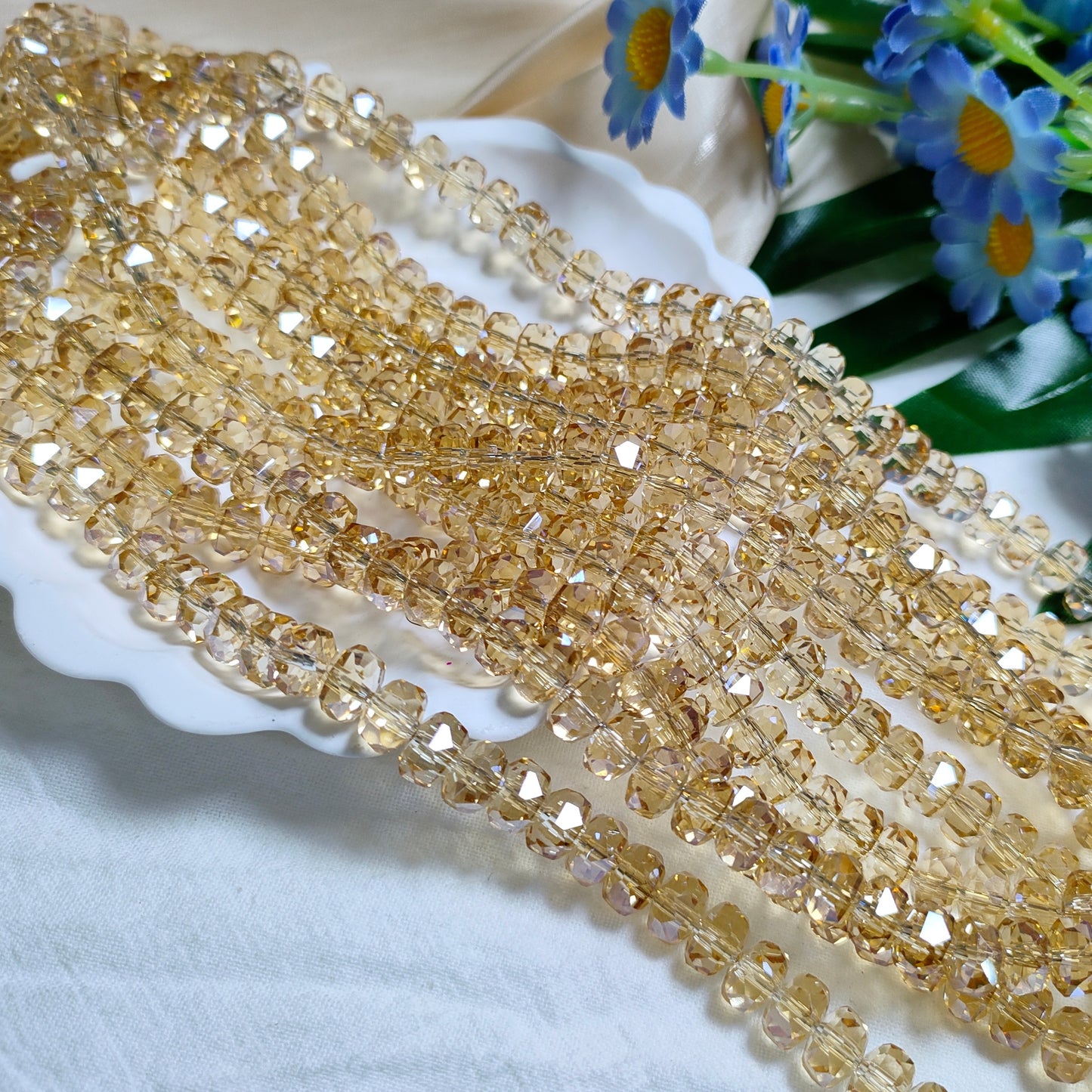 8mm K9 crystal glass wheel beads 79pcsper strand for DIY bracelet & necklace & keychainaccessories
