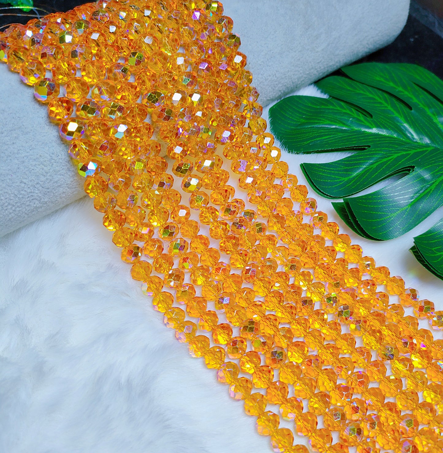 8mm K9 crystal glass flat beads 60pcs perstrand for DIY bracelet & necklace & keychain accessories