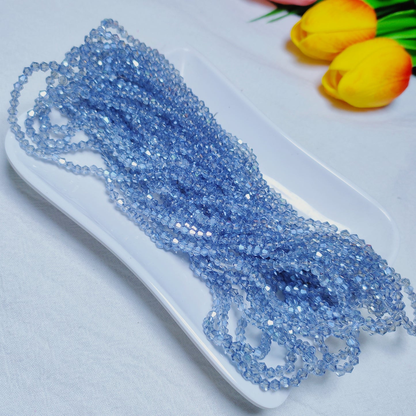 3mm K9 crystal glass bicone beads 11opcsper strand for DIY bracelet & necklace & keychainaccessories