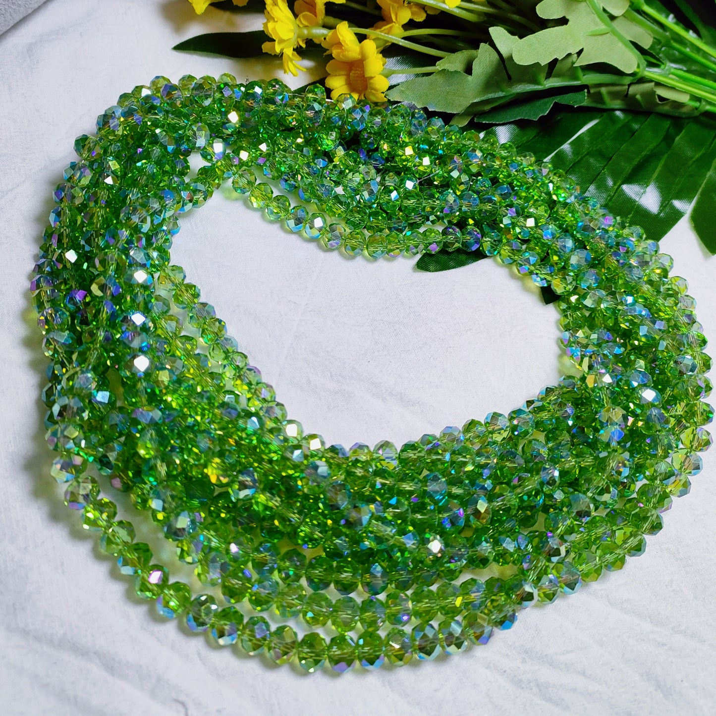 8mm K9 crystal glass flat beads 60pcs perstrand for DIY bracelet & necklace & keychain accessories