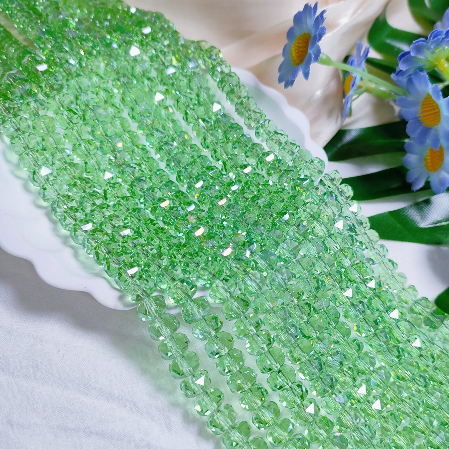 8mm K9 crystal glass wheel beads 79pcsper strand for DIY bracelet & necklace & keychainaccessories