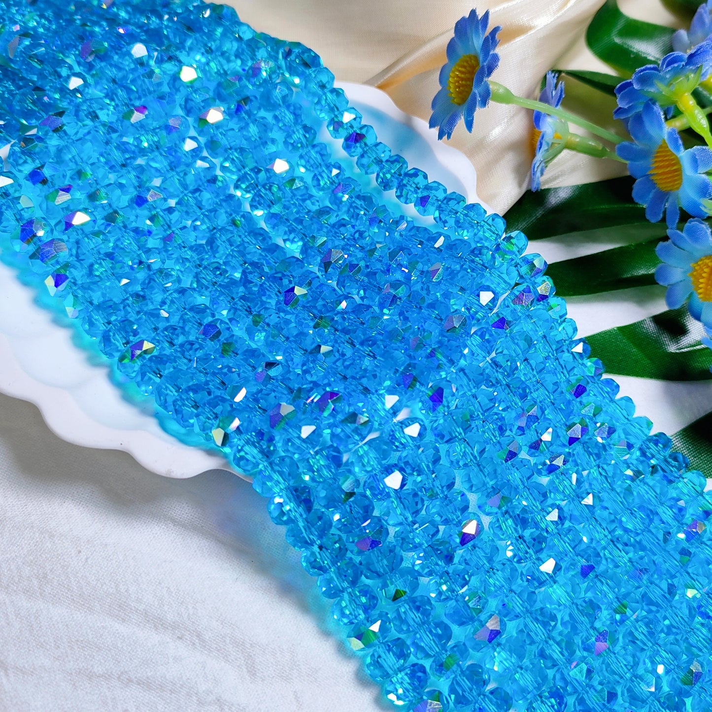 8mm K9 crystal glass wheel beads 79pcsper strand for DIY bracelet & necklace & keychainaccessories