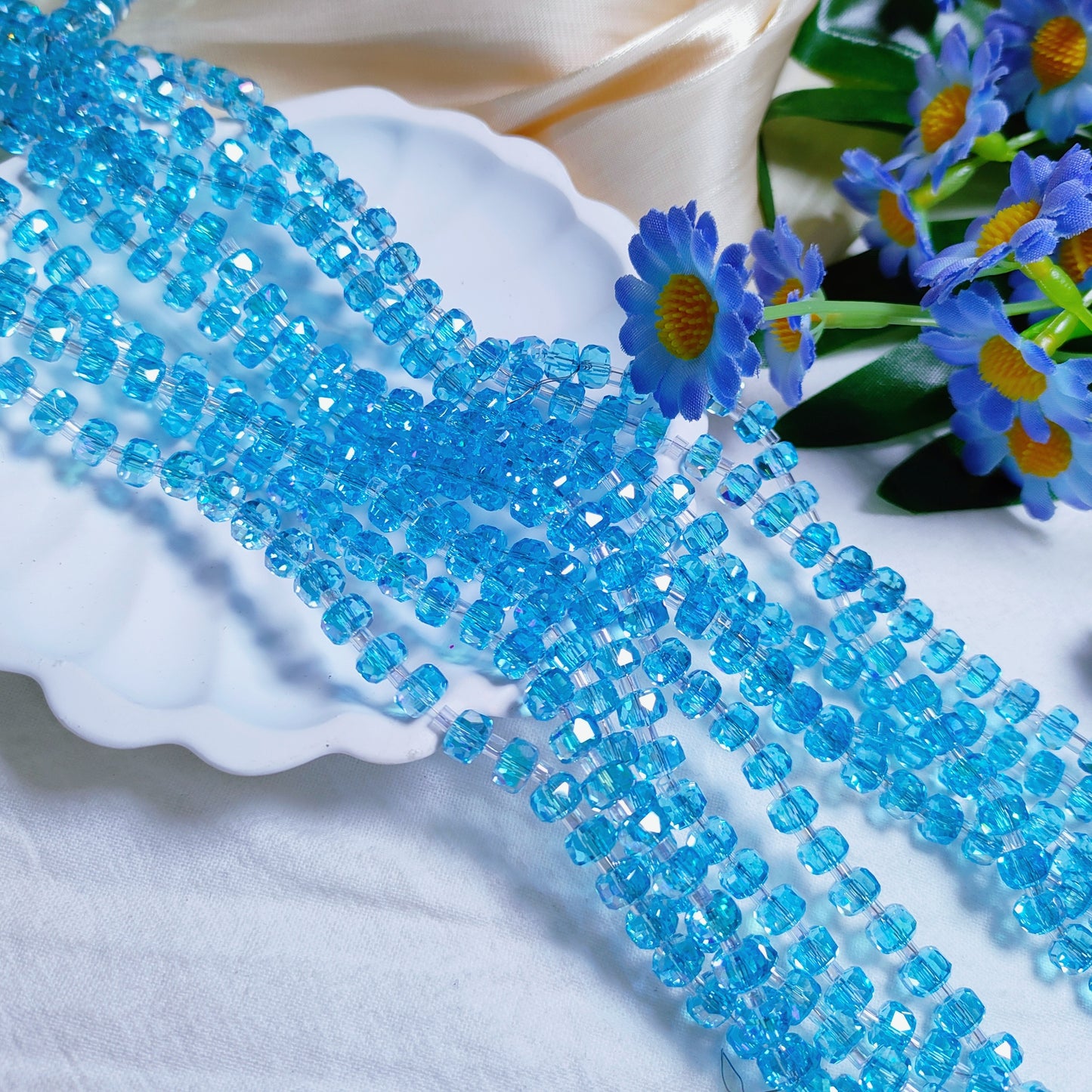 6mm K9 crystal glass wheel beads 99pcsperstrand for DIY bracelet & necklace & keychainaccessories