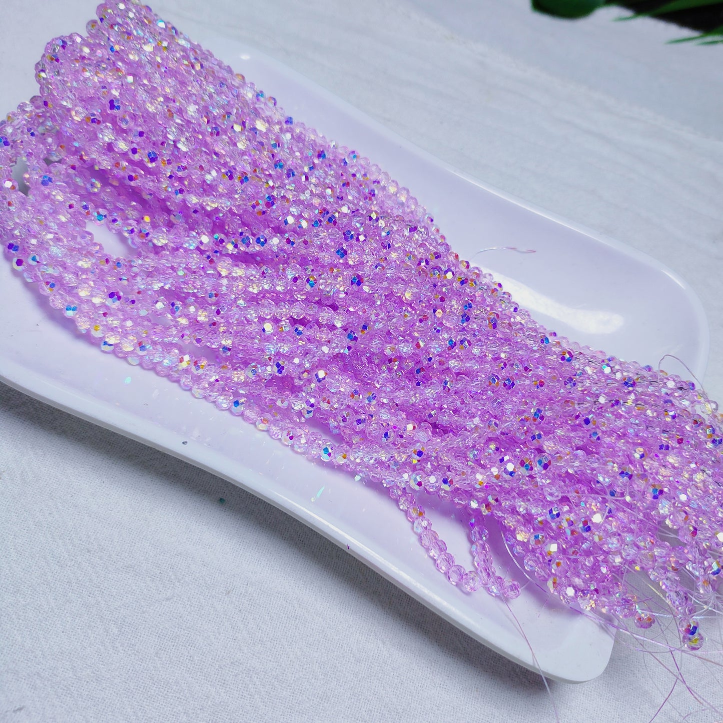 【5strands≈565pcs】3mm K9 crystal glass flat beads 113pcs perstrand for DIY bracelet & necklace & keychain accessories