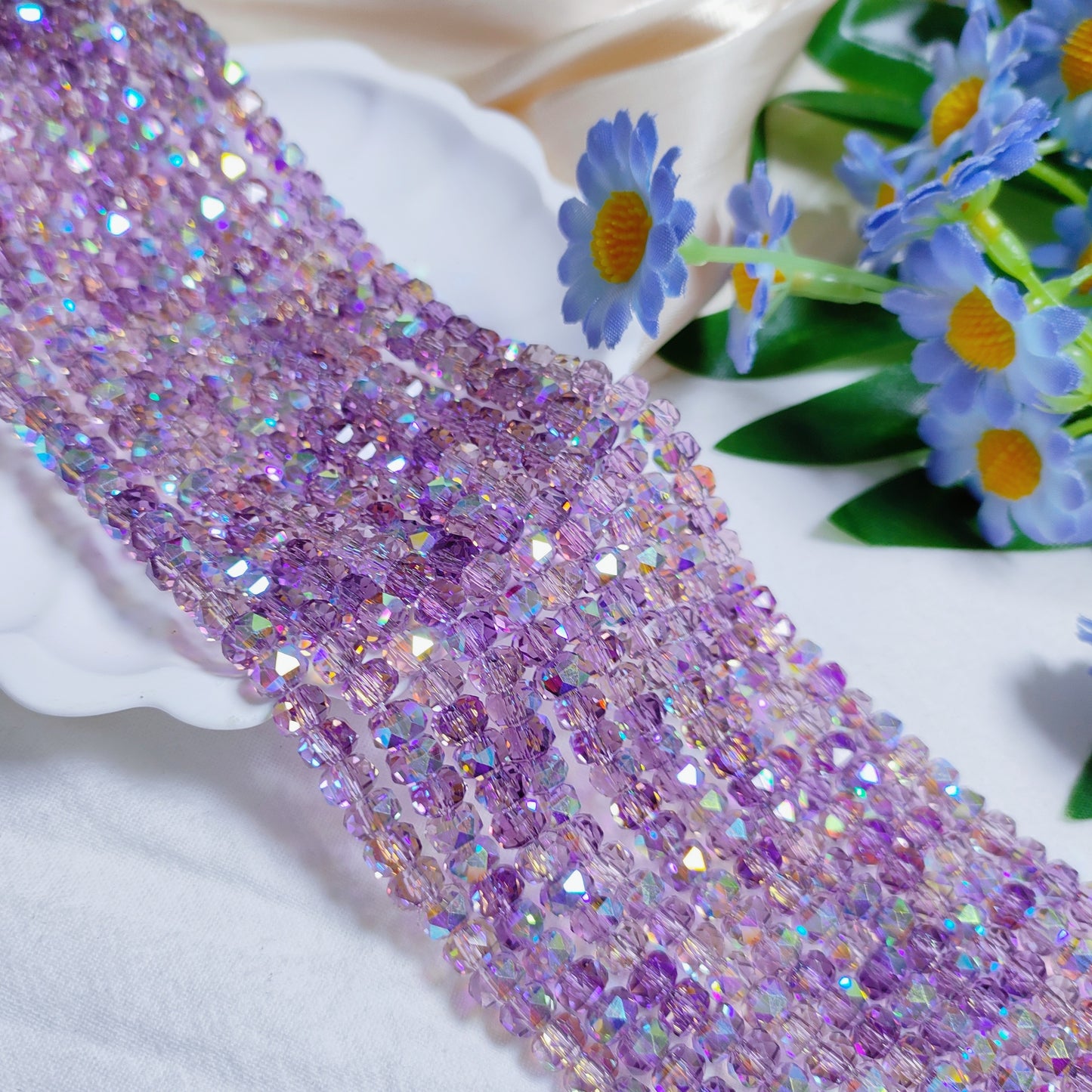 6mm K9 crystal glass wheel beads 99pcsperstrand for DIY bracelet & necklace & keychainaccessories
