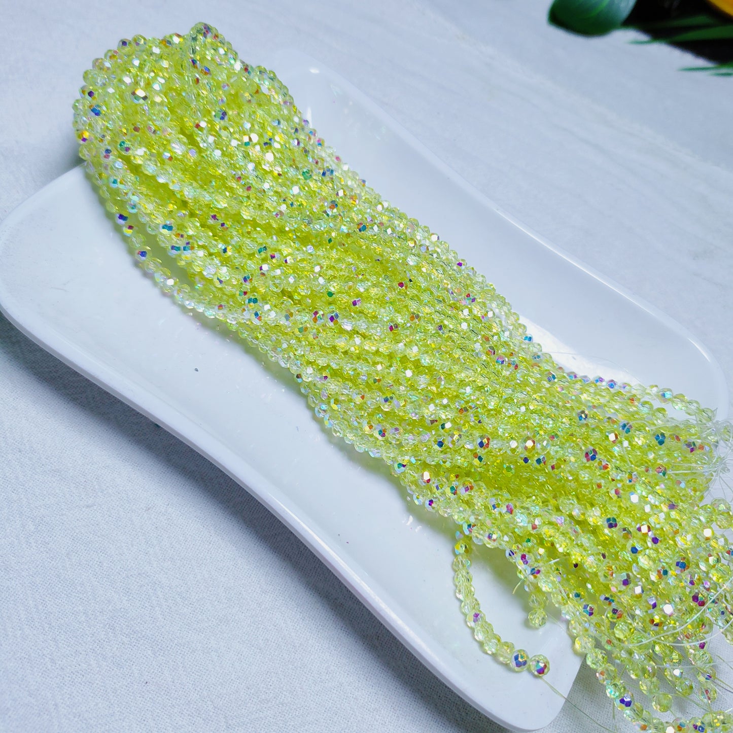 【5strands≈565pcs】3mm K9 crystal glass flat beads 113pcs perstrand for DIY bracelet & necklace & keychain accessories