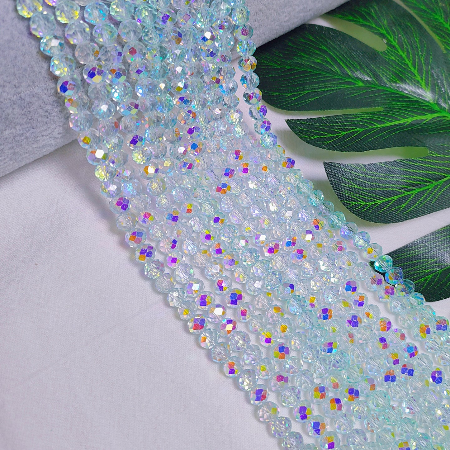 8mm K9 crystal glass flat beads 60pcs perstrand for DIY bracelet & necklace & keychain accessories