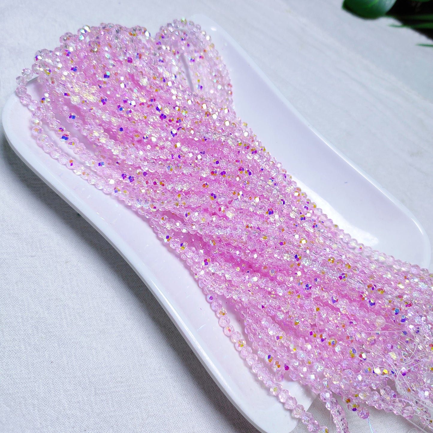 【5strands≈565pcs】3mm K9 crystal glass flat beads 113pcs perstrand for DIY bracelet & necklace & keychain accessories