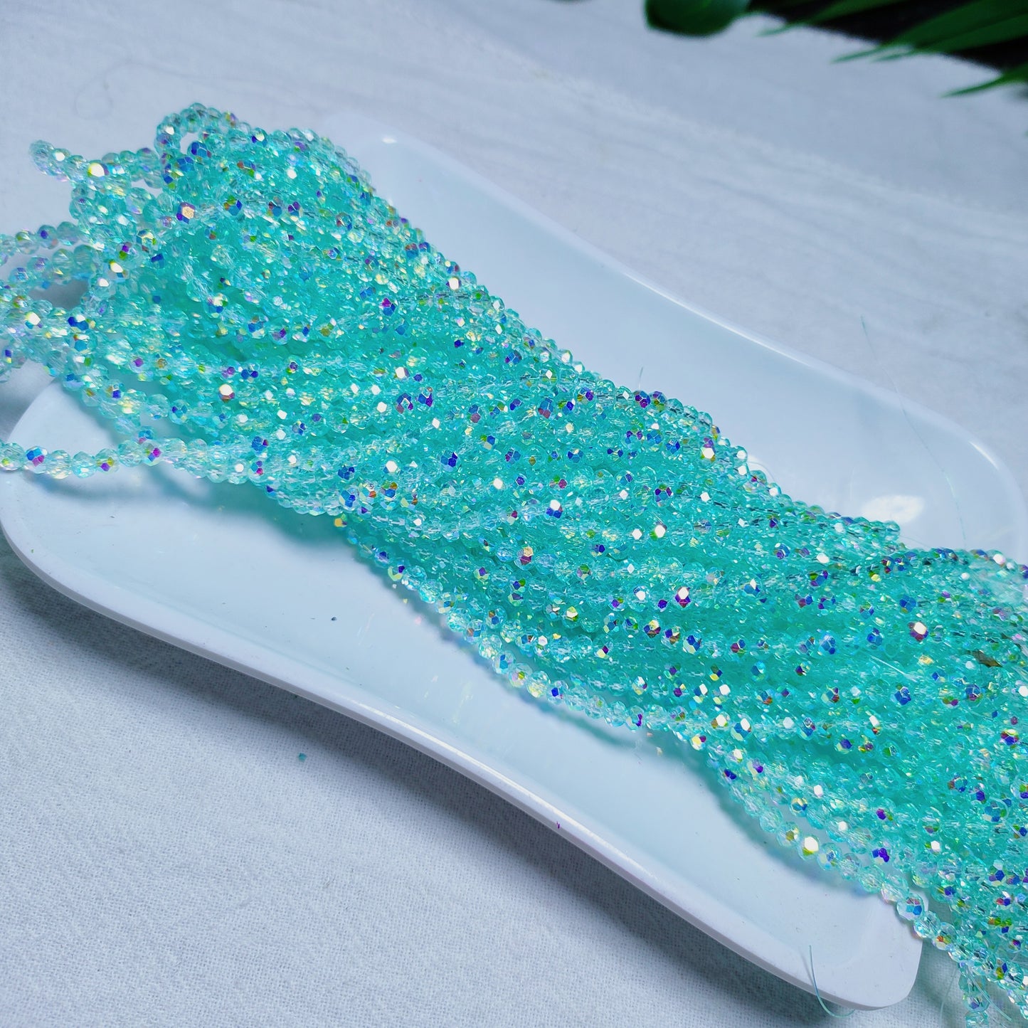 【5strands≈565pcs】3mm K9 crystal glass flat beads 113pcs perstrand for DIY bracelet & necklace & keychain accessories