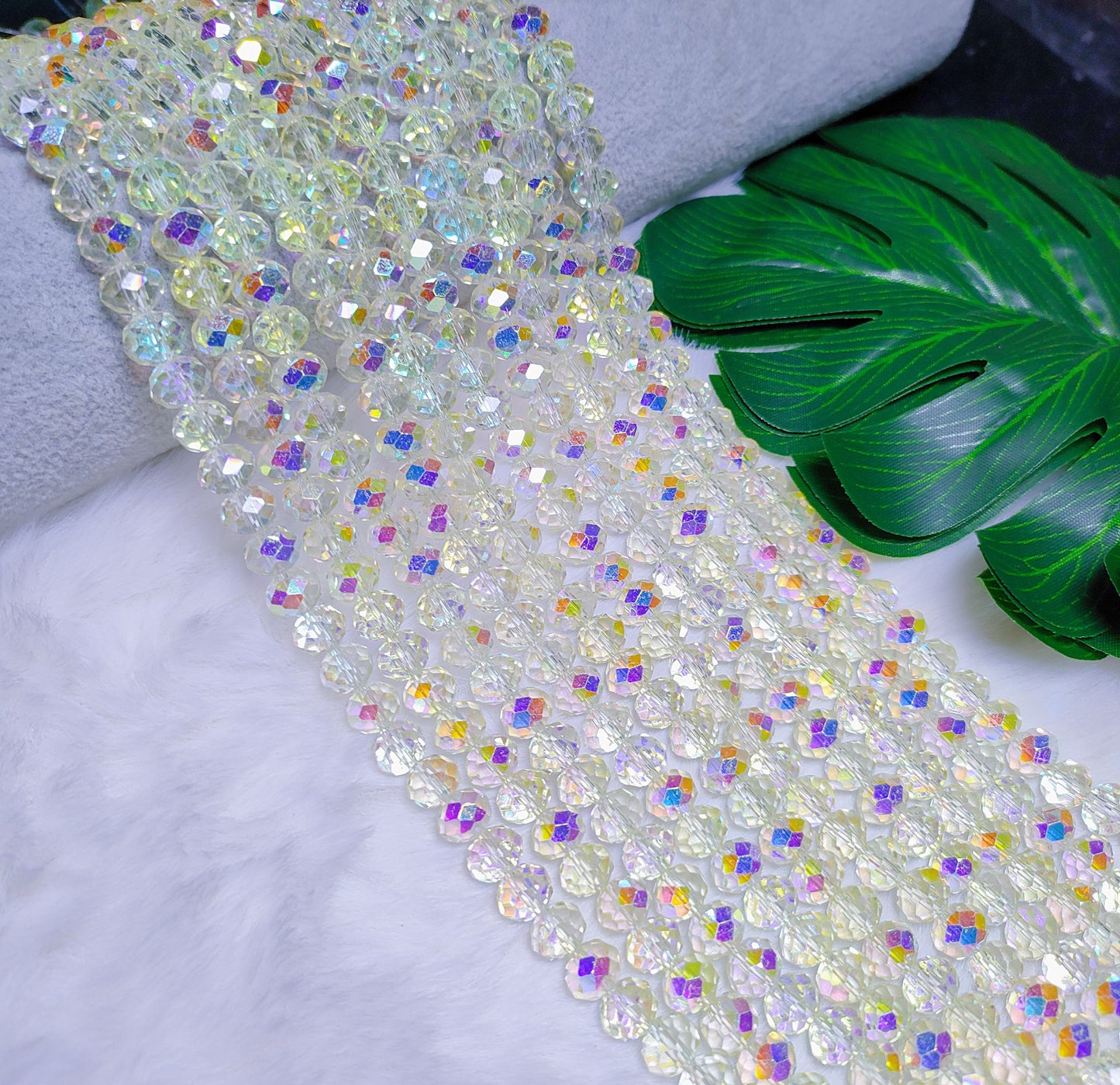 8mm K9 crystal glass flat beads 60pcs perstrand for DIY bracelet & necklace & keychain accessories