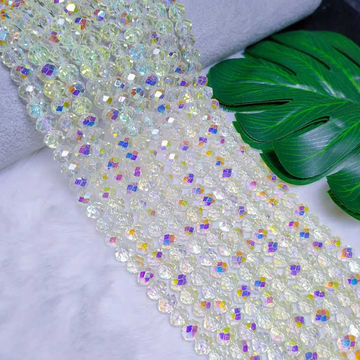 6mm K9 crystal glass flat beads 80pcs perstrand for DIY bracelet & necklace & keychain accessories