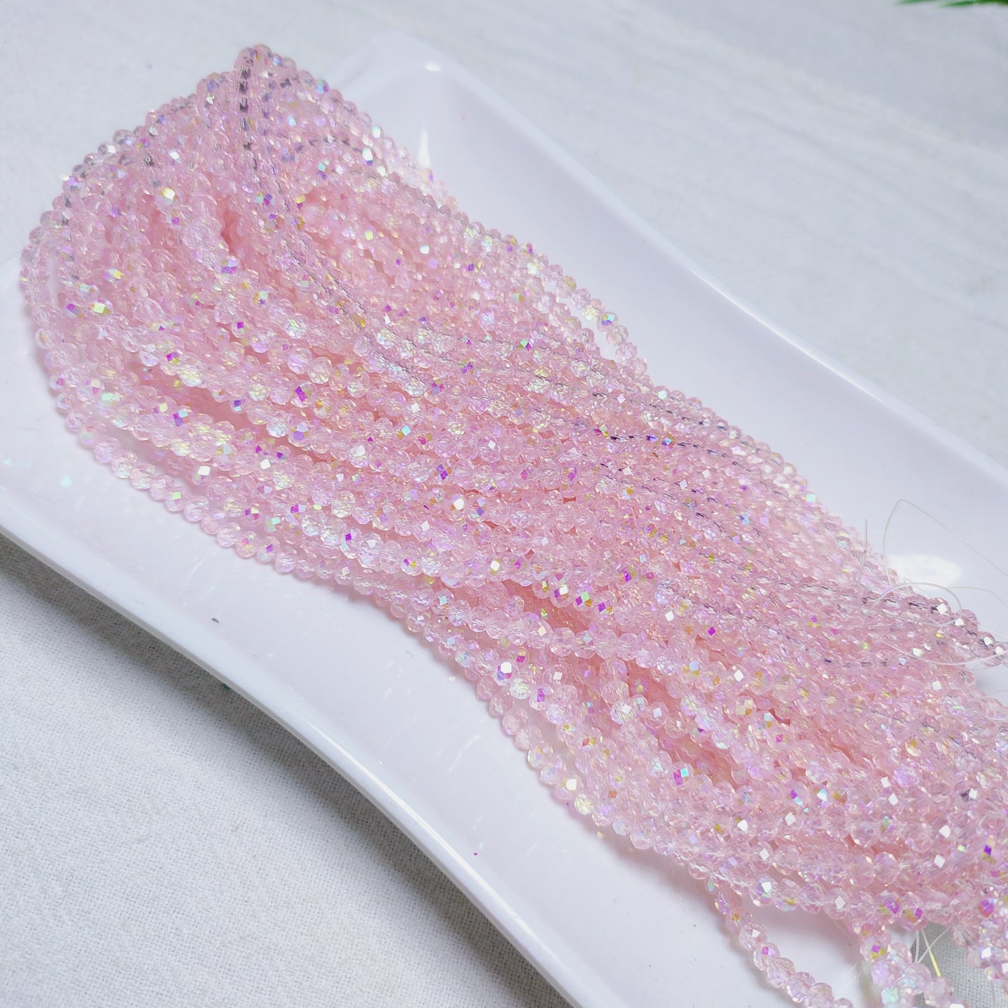 【5strands≈565pcs】3mm K9 crystal glass flat beads 113pcs perstrand for DIY bracelet & necklace & keychain accessories